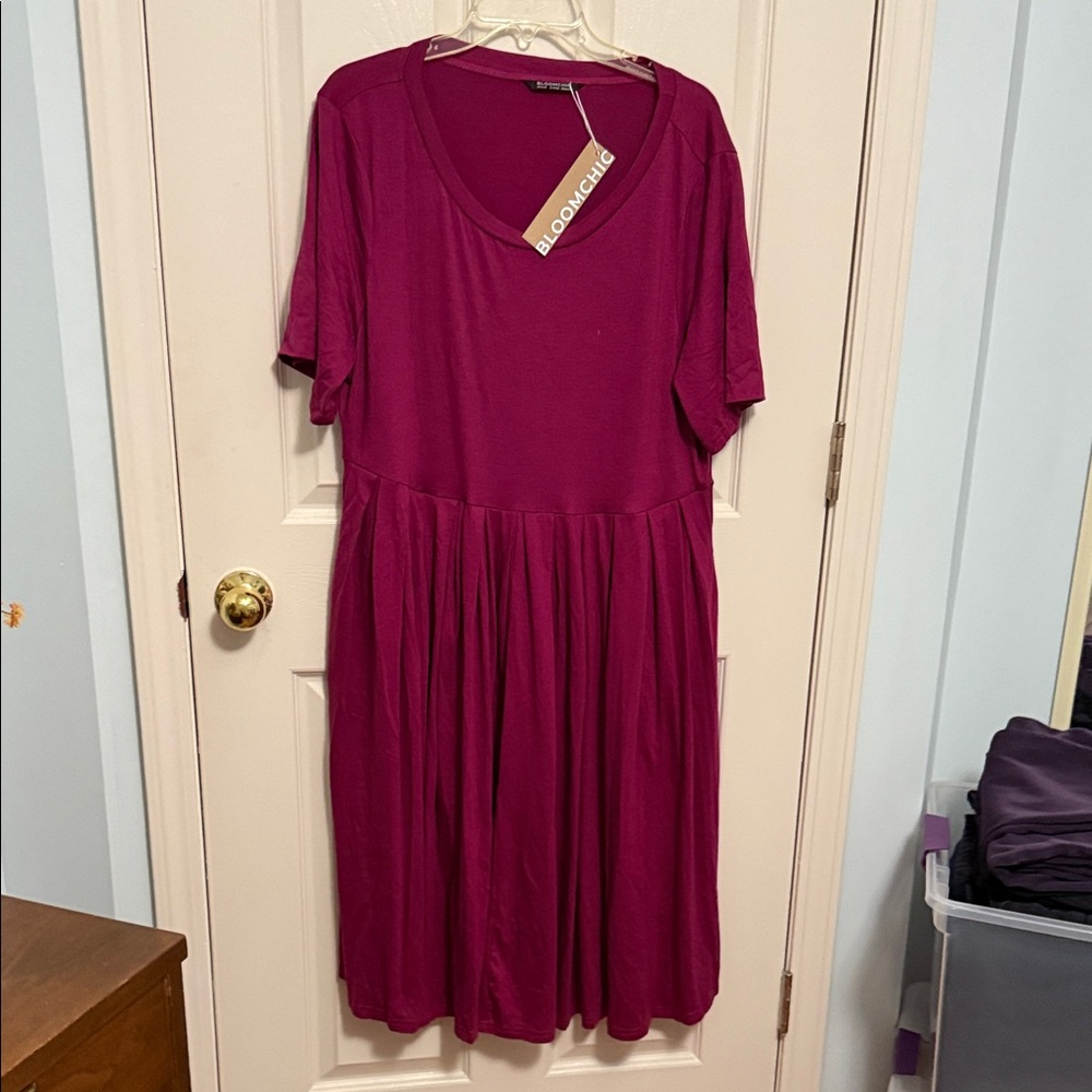 BloomChic Women's Berry Midi Dress